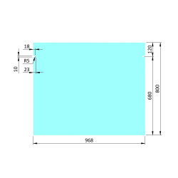 Transparentné ESG/VSG sklo medzi stĺpky 1050mm Transparentné ESG/VSG sklo medzi stĺpky 1050mm